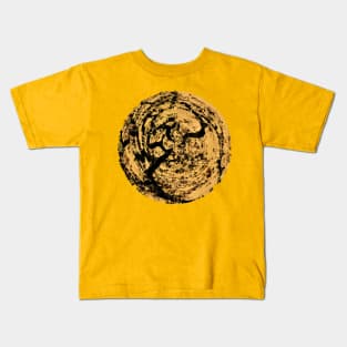 Orange Moon Vortex Abstract Art Kids T-Shirt